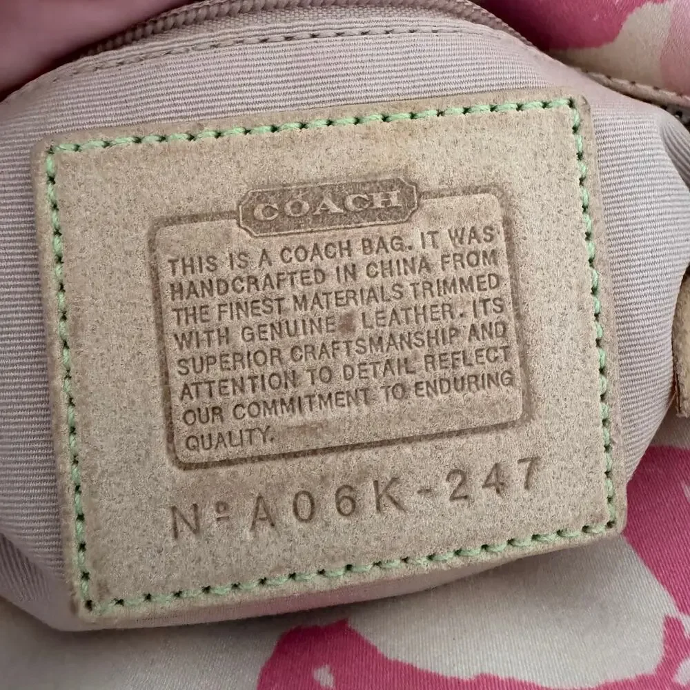 Coach Hamptons Rainbow Pastel Signature Scribble Tote Bag Purse Y2K Style 247 - Picture 8 of 15